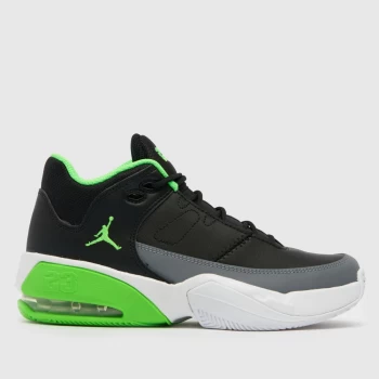 Image of Nike Jordan Black & Green Max Aura 3 Boys Youth Trainers