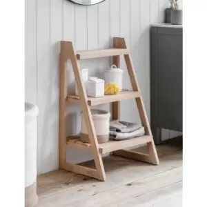 Image of Southbourne Wooden Shelf Ladder Bathroom Storage Unit Shelves - Garden Trading