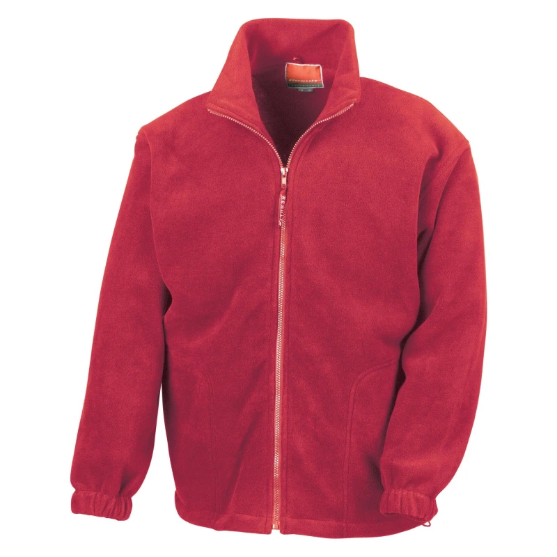 Image of Result Result Men Polartherm Fleece Jacket in Red Size: Small Red S Male 5063527289858