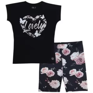 Image of Firetrap T Shirt Set Junior Girls - Black