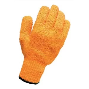 Image of Knitted Grip Gloves pair High Grip Pvc Lattice One Size VBLCG1