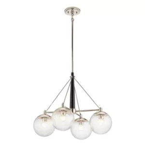 Image of Kichler Marilyn 4 Light Chandelier Polished Nickel