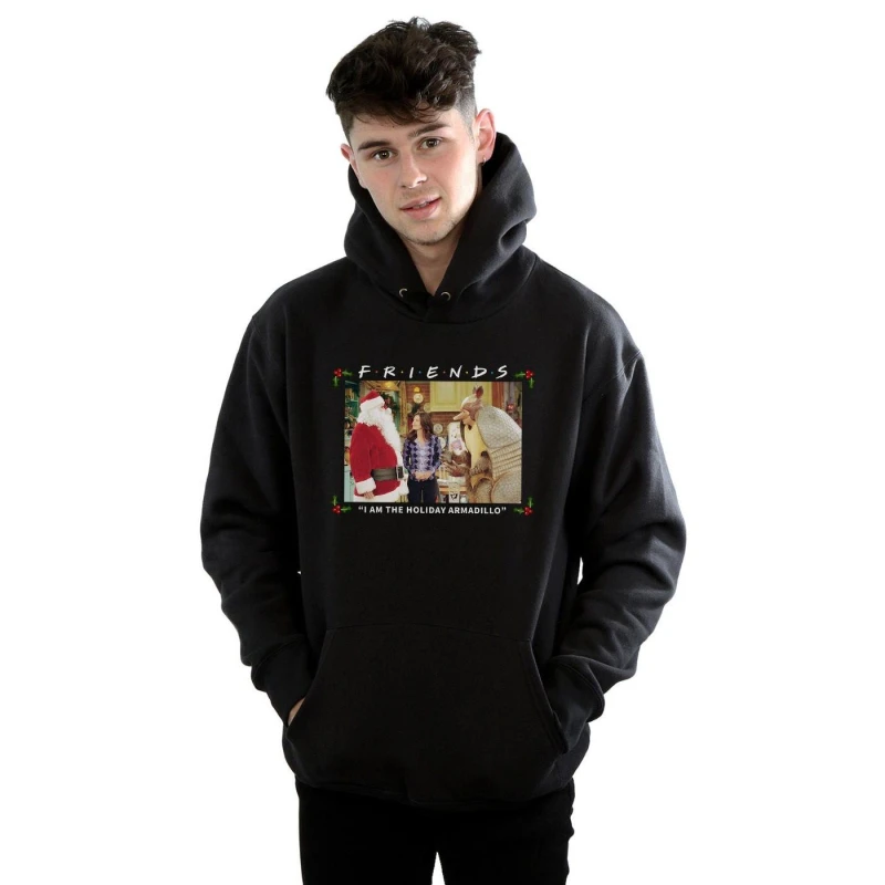 Image of Friends Friends Men I Am The Holiday Armadillo Hoodie in Black Size: Small Black S Male 5059114338108