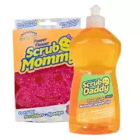 Image of Scrub Mommy Pink Spring Flower Sponge and Dish Soap Combo