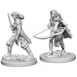 Image of Pathfinder Deep Cuts Unpainted Miniatures (W1) Human Female Fighter