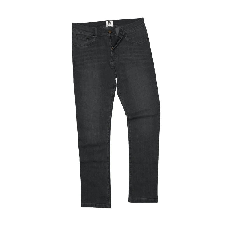 Image of AWDis AWDis Men So Denim Leo Straight Fit Jeans in Black Size: 34R Black 34R Male 5057520166223
