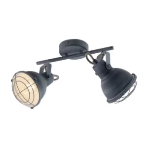 Image of CUBA 2 Light Twin Spotlight Grey 44.5x17x13cm