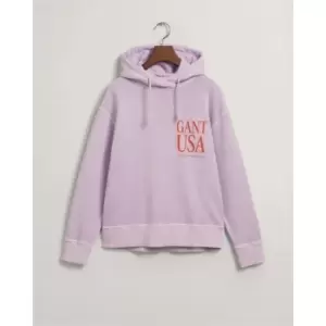 Image of Gant Sunfaded Gant Usa Hoodie Soothing L - Purple