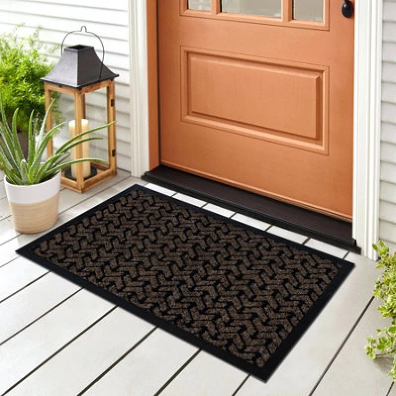 Image of RugsX Doormat Antislip Dunlop 7764 Brown - Indoor, Outdoor 50X80 Cm