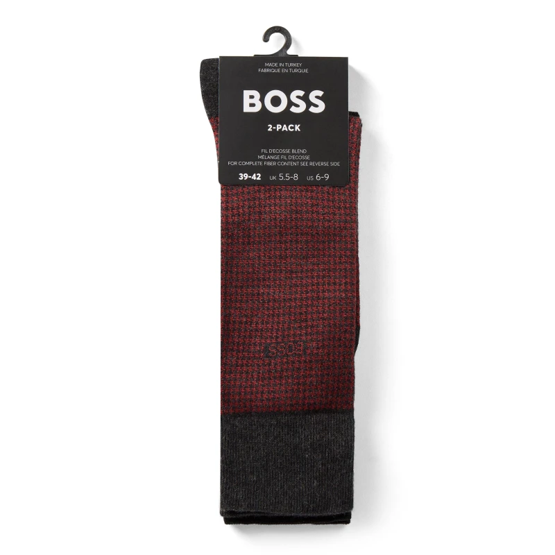 Image of Boss Boss 2p Houndstooth Mc 10257408 01 - Grey Grey 6 - 12 Months