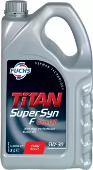 Image of FUCHS TITAN SUPERSYN F ECO-DT 5W-30 ENGINE OIL LUBRICANT 5 LITRES ACEA A1/B1