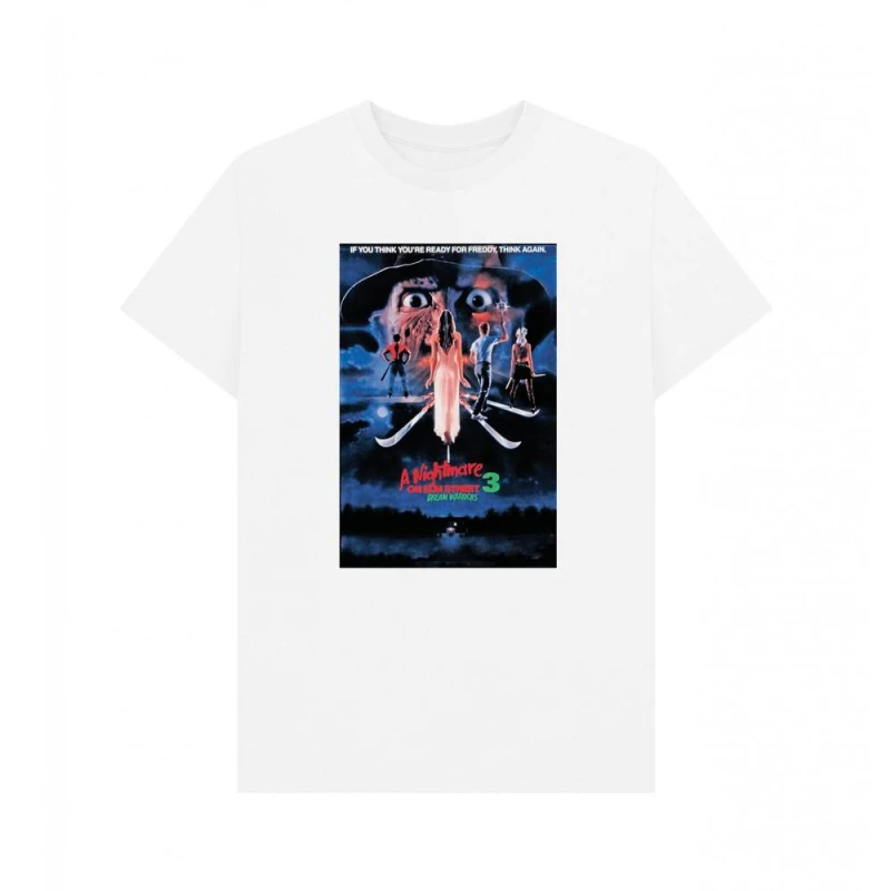 Image of A Nightmare On Elm Street Mens Ready for Freddy T-Shirt in White Size: Small White Male S