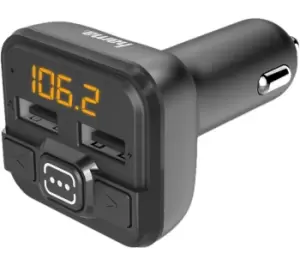 Image of HAMA 14163 USB Car Charger & FM Transmitter Black