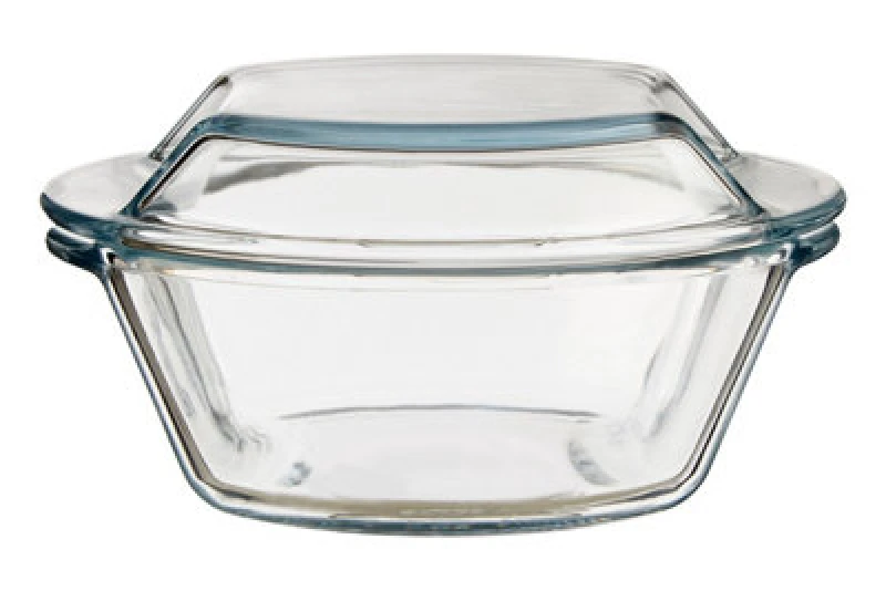 Image of Premier Housewares Small Round Glass Casserole Dish Clear