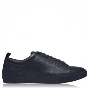 Image of Hugo Boss Zero Smooth Leather Trainers Navy 401 Men