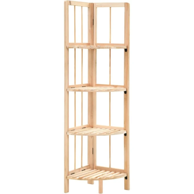 Image of vidaXL Corner Shelf Cedar Wood 27x27x110cm Home Standing Display Storage Unit