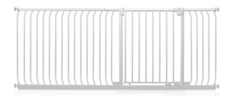 Image of Safetots Elite Pressure Safety Gate, 198Cm - 207Cm, Matt White, Pressure Fit Stair Gate