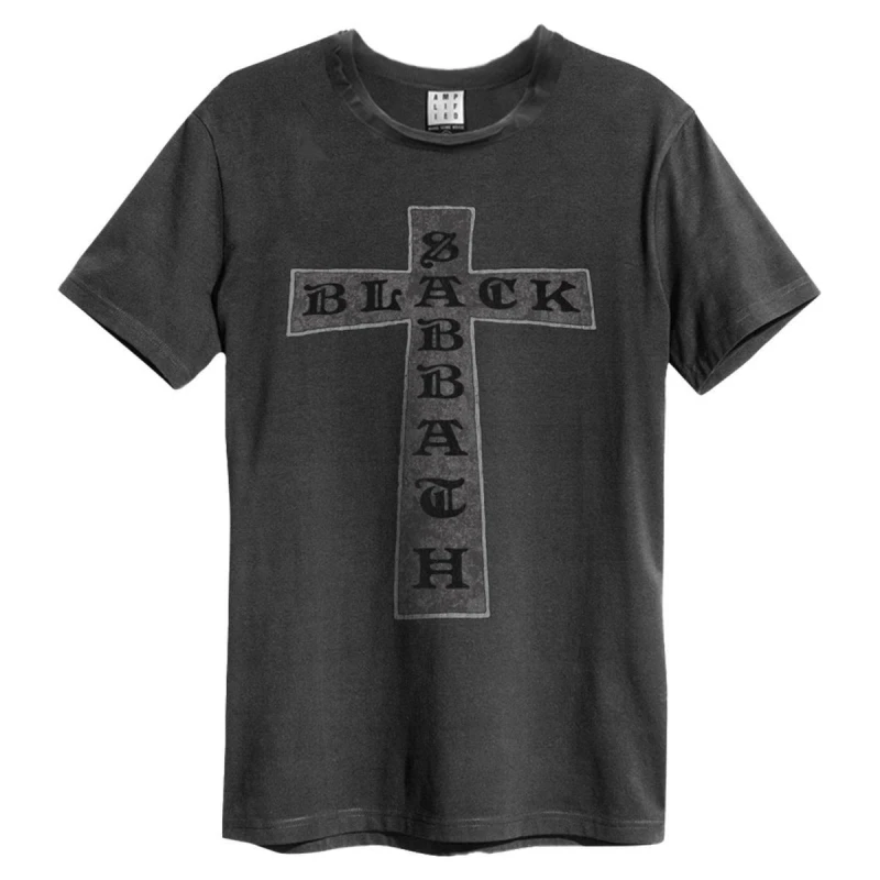Image of Amplified Amplified Men Cross Black Sabbath T-Shirt in Charcoal Size: Small Charcoal S Male 5063470045747