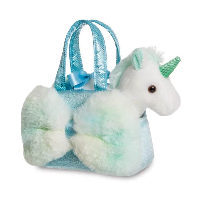 Image of Aurora Aurora Fancy Pal Unicorn Aqua Big Bow Soft Toy Multi