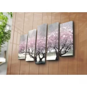 Image of 5PAT-29 Multicolor Decorative Canvas Painting (5 Pieces)