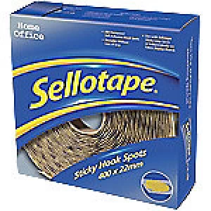 Image of Sellotape Sticky Hook Spots Permanent Yellow Pack of 400
