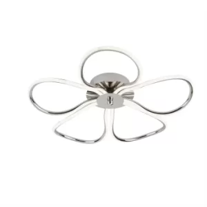 Image of Foliage Integrated LED 5 Light Semi Flush Chrome, White, Silver