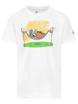 Image of Nike Younger Boys mojii Basketball Ss Tee, White, Size 2-3 Years, Women