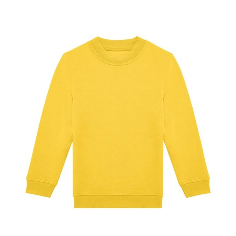 Image of B&C ID.332 Crew Neck Sweatshirt in Yellow Size: 12-13 Years Yellow Unisex 12-13 Years