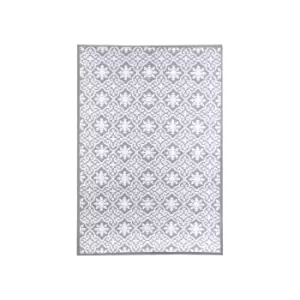 Image of Tile Motif Waterproof Rug Grey 170x120cm