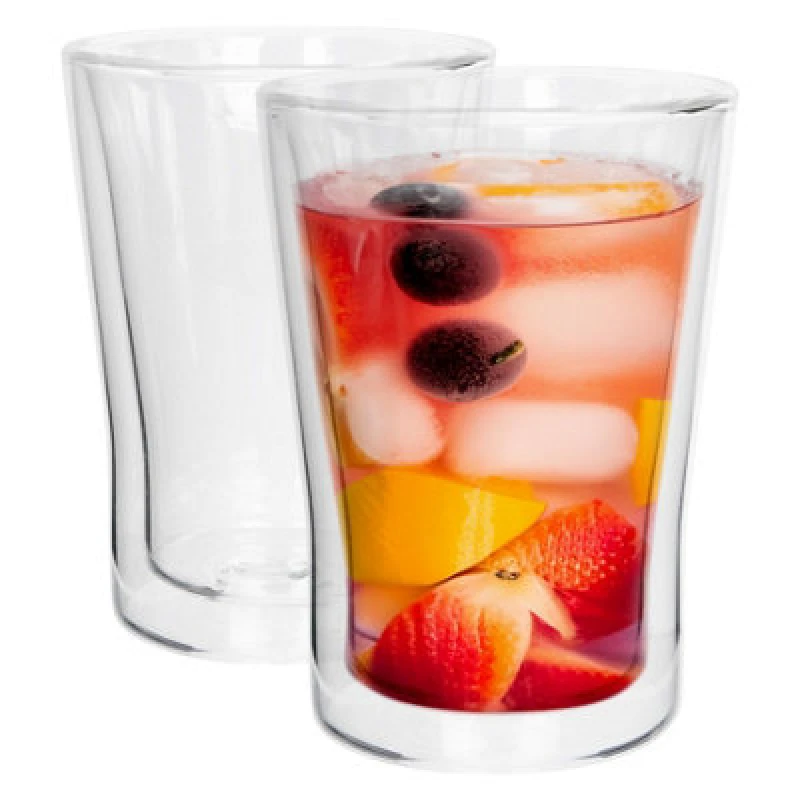 Image of Rink Drink Double-Walled Glasses Set - 360ml - Pack of 2 Clear