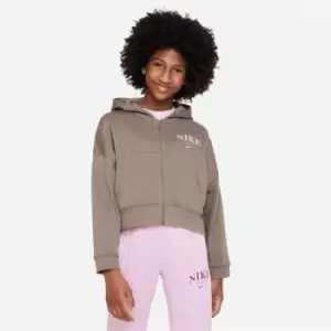 Image of Nike G NSW Fleece Hoodie Girls - Grey