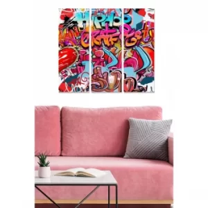 Image of MDF7395131 Multicolor Decorative MDF Painting (3 Pieces)