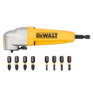Image of DEWALT DT70619T Impact Rated Right Angle Drill Attachment & 8 Bits