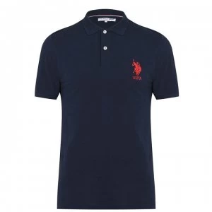 Image of US Polo Assn Logo Polo Shirt - Navy