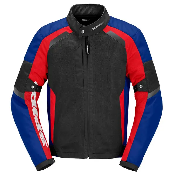 Image of Spidi Tek Net Jacket Black Red Blue Size 4XL