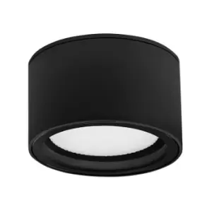 Image of Davenport Surface Mounted Downlight Sandy Black Aluminium Glass Gx53 7W 423Lm 3000K IP54 - Merano