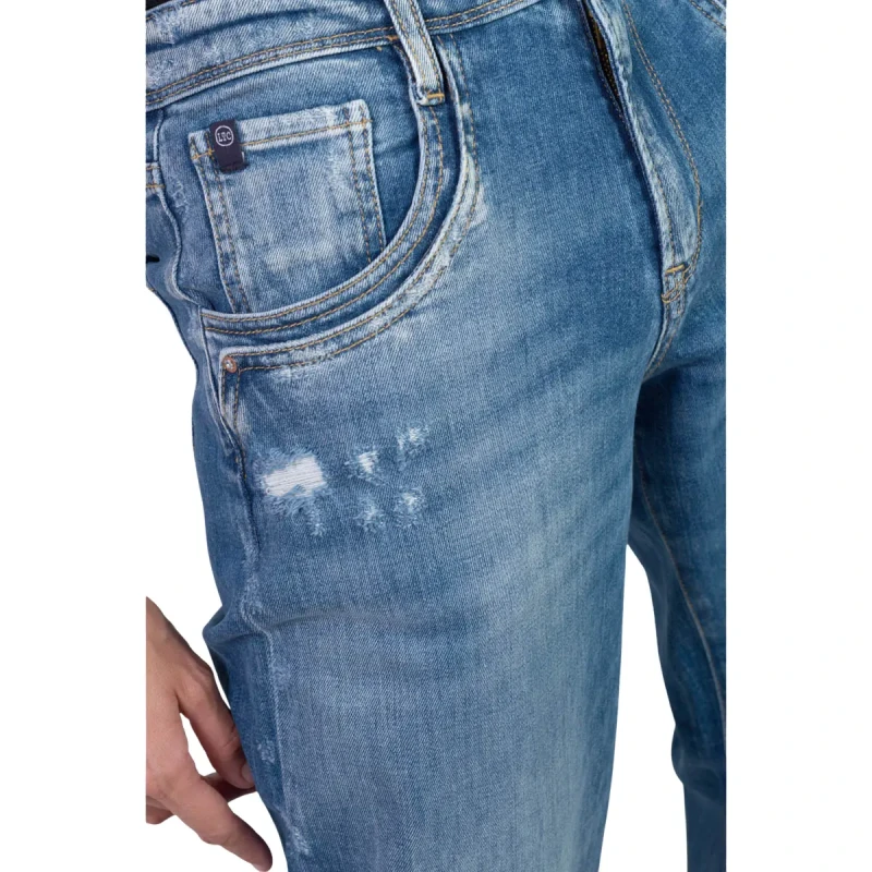Image of Le Temps des cerises High-waisted destroyed jeans 400/28 For Her Le Temps des cerises Revers No. 3 Bleu Female 26