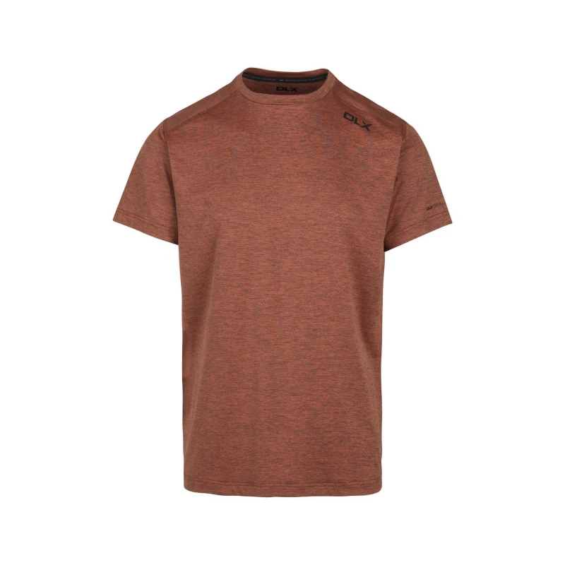 Image of Trespass Trespass Men Doyle DLX Marl T-Shirt in Burnt Orange Size: Small Burnt Orange S Male 5063425976430