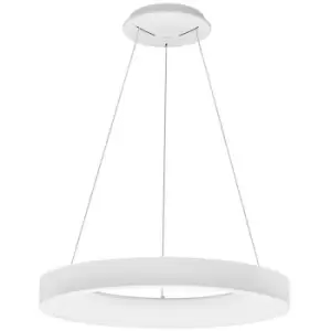 Image of Bancroft 60cm Integrated LED Pendant Ceiling Light Sandy White Aluminium LED 50W 3250Lm 3000K - Merano