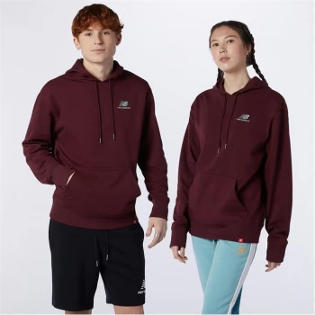 Image of New Balance Essential Embroidered Logo Hoodie - Burgundy
