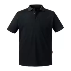 Image of Russell Mens Pure Organic Polo (3XL) (Black)