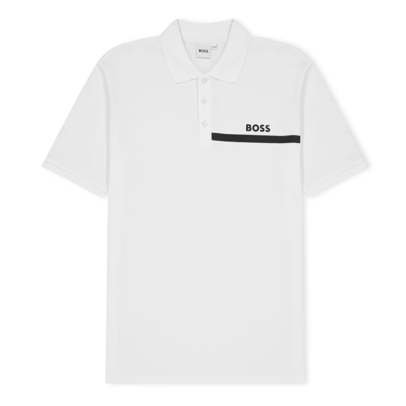 Image of Boss Kids Short-Sleeve Polo, Logo Design White 10P male 10Y