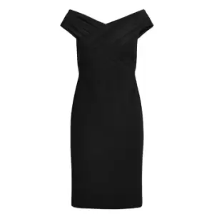 Image of Lauren by Ralph Lauren Irene Off The Shoulder Cocktail Dress - Black