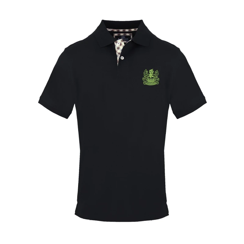 Image of Aquascutum Mens Polo Short Sleeve Shirt Black male Small
