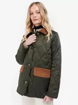 Image of Barbour Bragar Quilt Jacket- Sage, Green, Size 12, Women