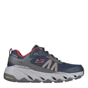 Image of Skechers Leather Overlay Lace Up Ou - Blue