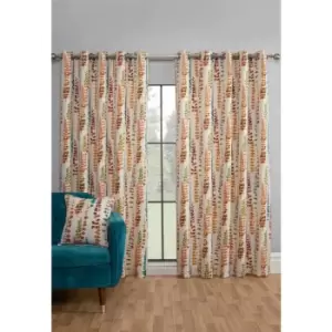 Image of Sundour - Santa Maria Pencil Pleat Curtain Pair Rumba 66x54 - Orange