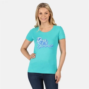 Image of Regatta Filandra IV Graphic Print Organic T-Shirt - Ceramic