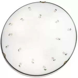 Image of Elegant ceiling lamp MOON antique brass 2 bulbs