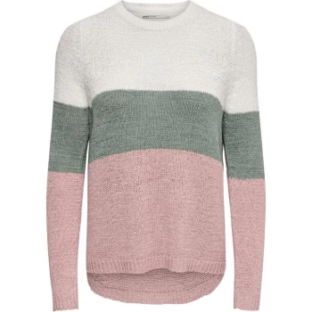 Image of Only Block Knit Jumper - Multi